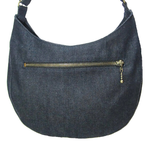 Petit sac bandoulière denim bleu pois blanc - Avec ou sans noeud - Image 8