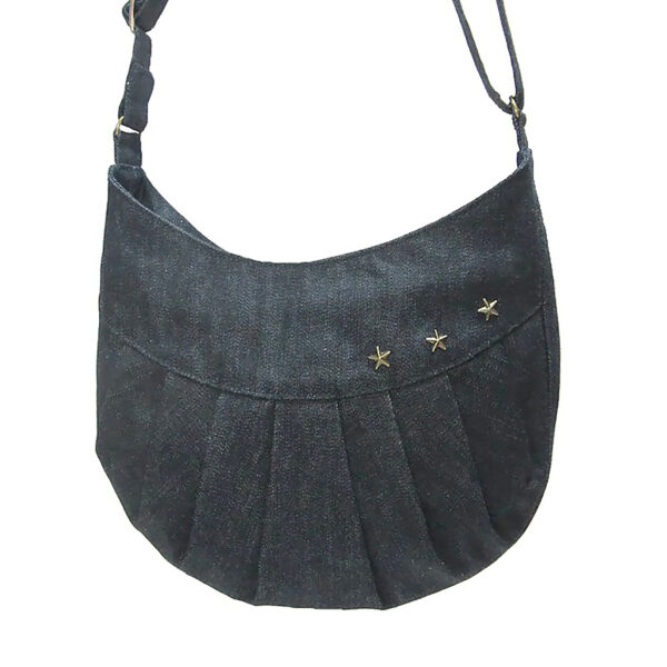 Petit sac bandoulière denim bleu - Avec ou sans noeud - Image 6
