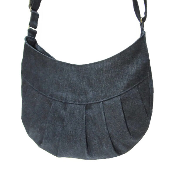Petit sac bandoulière denim bleu - Avec ou sans noeud - Image 4