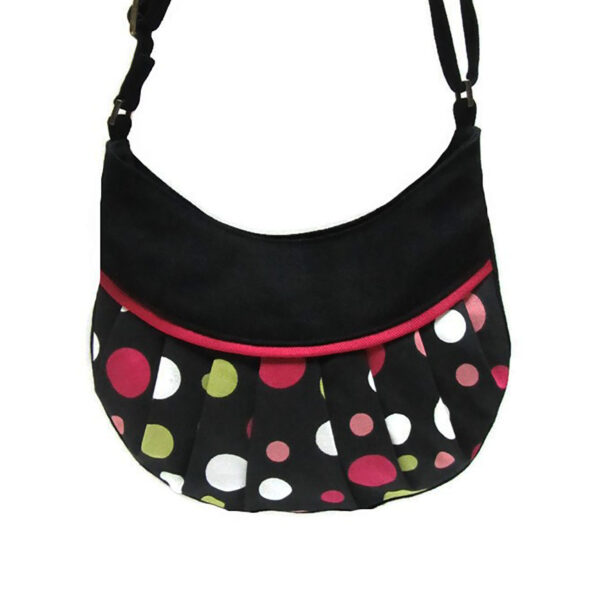 Petit sac d'été bandoulière pois multicolores avec ou sans noeud - Image 9