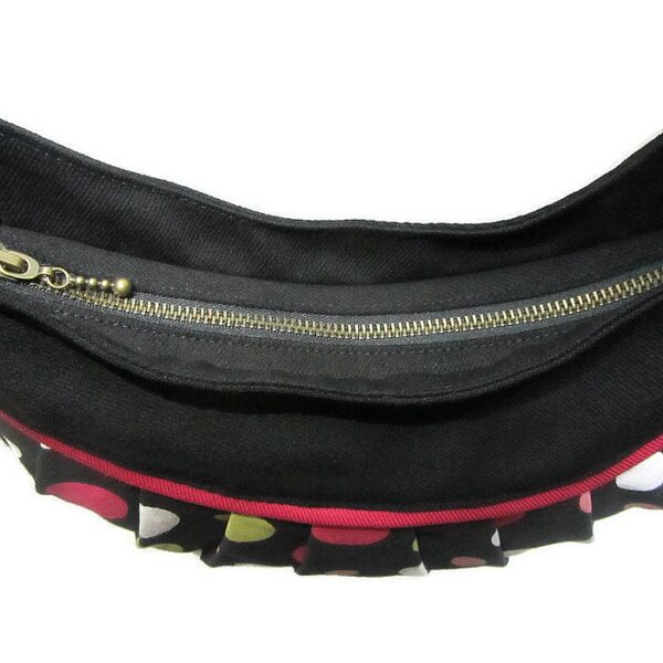 Petit sac d'été bandoulière pois multicolores avec ou sans noeud - Image 10