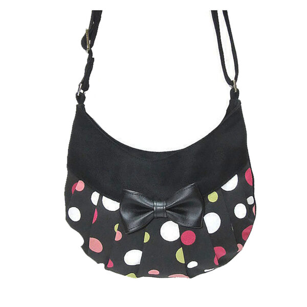 Petit sac d'été bandoulière pois multicolores avec ou sans noeud - Image 5