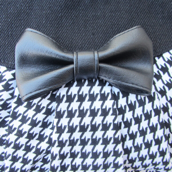 Petit sac noir et blanc pied de poule - Avec ou sans noeud - Image 3