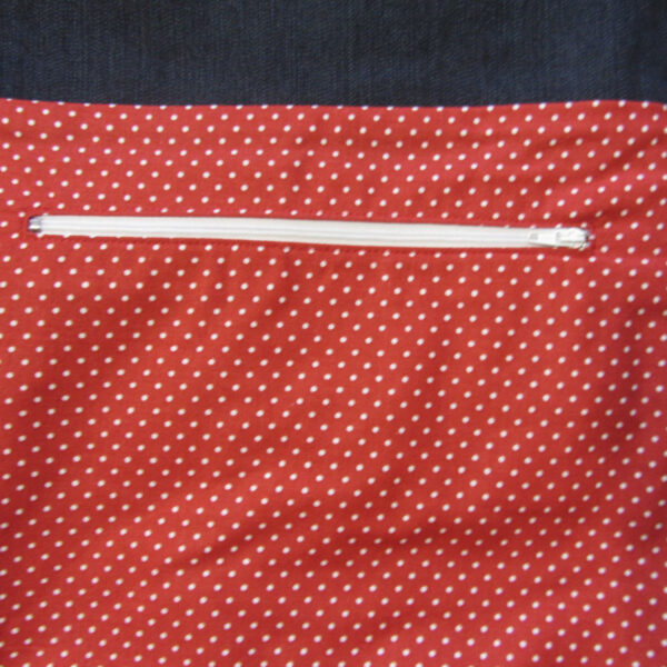 Fourre-tout denim bleu - noeud en cuirette noir - Avec ou sans rivet - Image 5