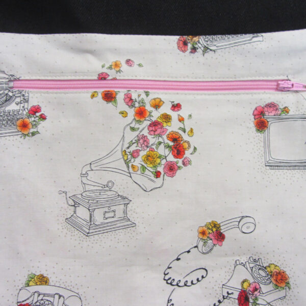 Fourre-tout à pois - Sac bandoulière noeud rose foncée - Image 5