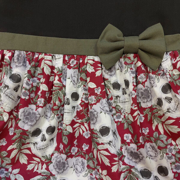 Fourre-tout bandoulière noir et rouge - Sac à main tête de mort - Image 6