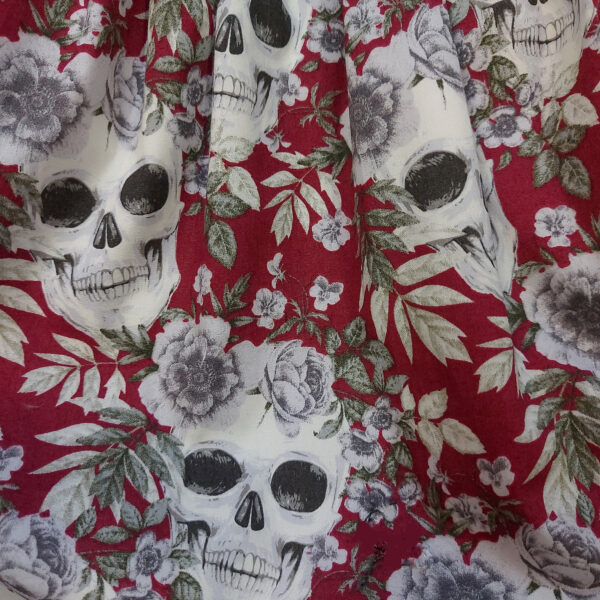 Fourre-tout bandoulière noir et rouge - Sac à main tête de mort - Image 8