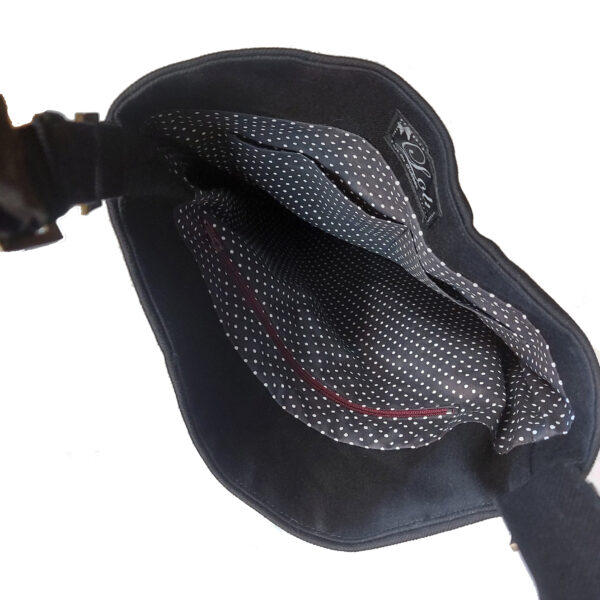 Fourre-tout bandoulière denim - Sac à main avec boucle pourpre - Image 10