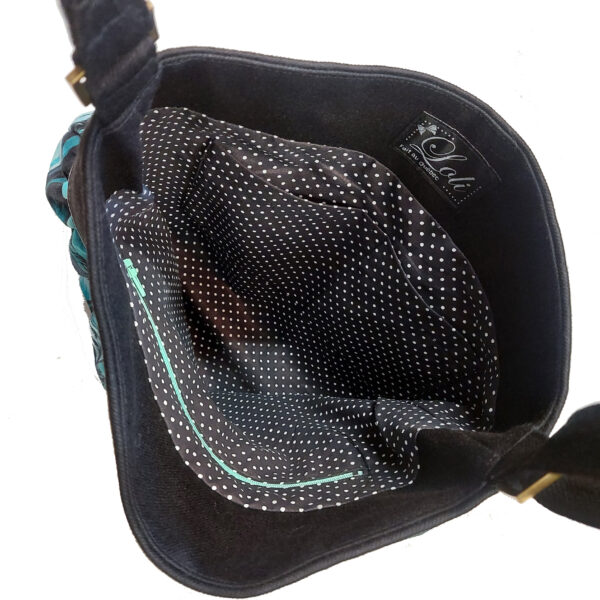 Fourre-tout noir palmiers et plage turquoise - Sac bandoulière d'été - Image 6
