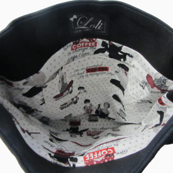 Sac bandoulière léopard - Fourre-tout noir/gris noeud en cuirette - Image 5