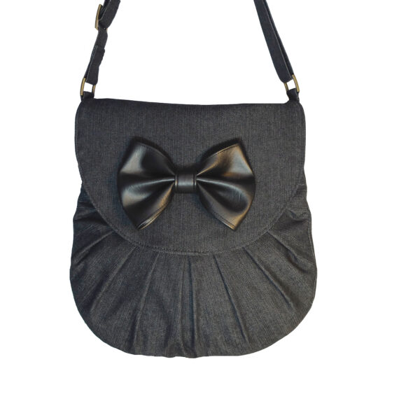 Sac à main en jeans - bandoulière ajustable avec ou sans noeud - Image 3