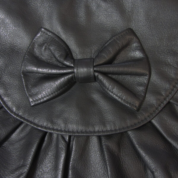 Sac bandoulière cuir noir ou rouge - Avec ou sans noeud - Image 8