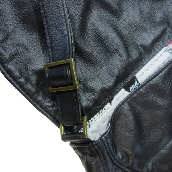 Sac bandoulière cuir noir ou rouge - Avec ou sans noeud - Image 9