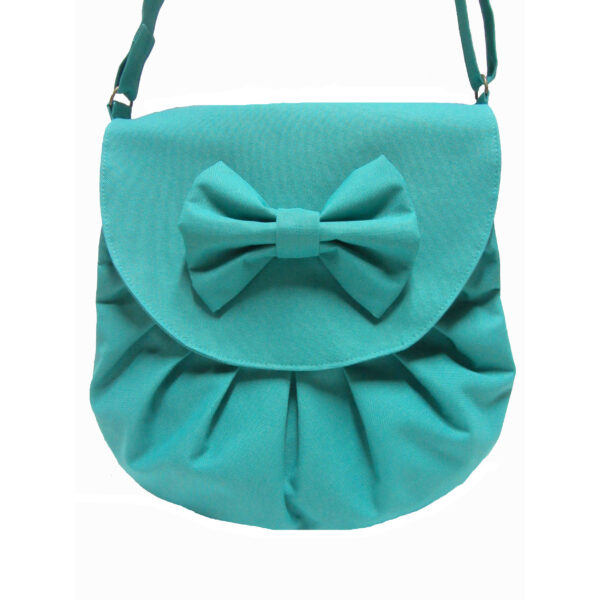 Sac bandoulière imperméable turquoise - Avec ou sans noeud - Image 3