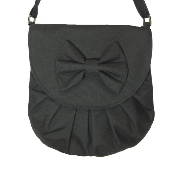 Sacoche bandoulière noir - Sac imperméable avec ou sans noeud - Image 3