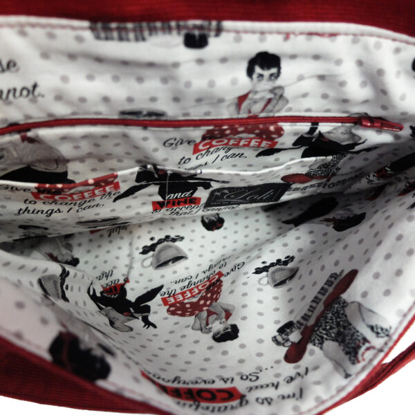 Sac bandoulière rouge - Ganse ajustable - Image 7