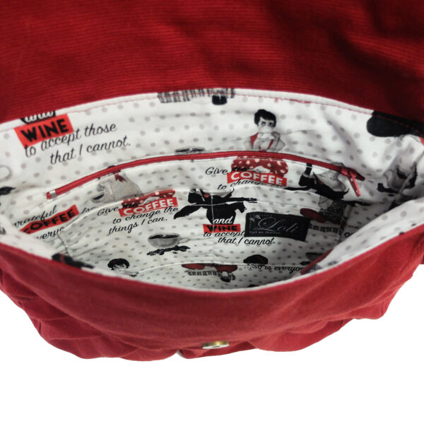 Sac bandoulière rouge - Ganse ajustable - Image 6