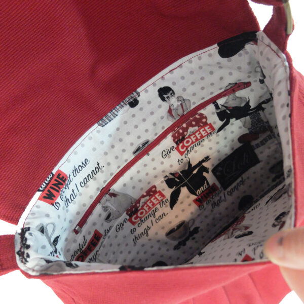 Sac bandoulière rouge - Ganse ajustable - Image 5