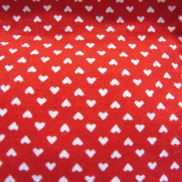 Porte-monnaie rouge et petits coeurs blancs - Fermoir vintage - Image 6