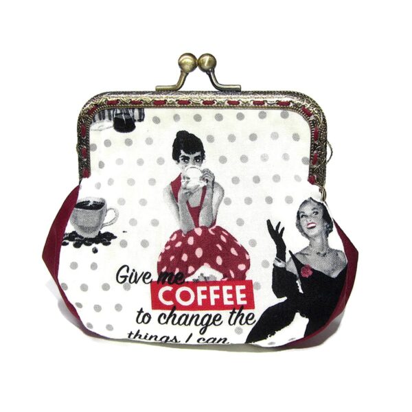 Porte-monnaie pin-up avec fermoir en métal vintage bronze - Image 2