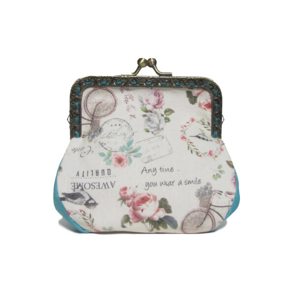 Porte-monnaie vintage fermoir en métal - Coton francais rétro - Image 3