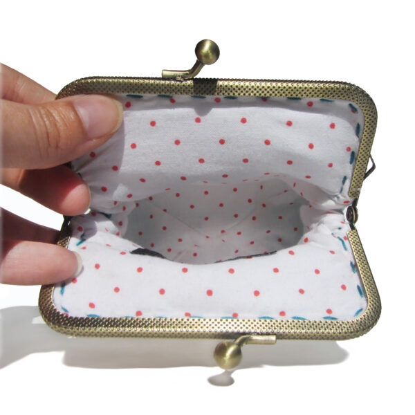 Porte-monnaie vintage fermoir en métal - Coton francais rétro - Image 7