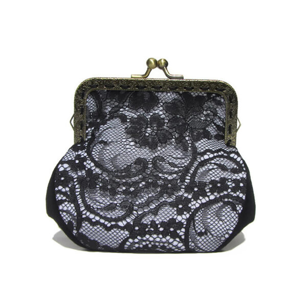 Mini sac à main dentelle noire - Porte-monnaies couleurs variées - Image 2