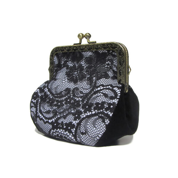 Mini sac à main dentelle noire - Porte-monnaies couleurs variées - Image 3