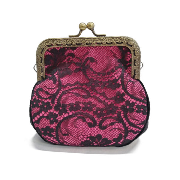 Mini sac à main dentelle noire - Porte-monnaies couleurs variées - Image 8
