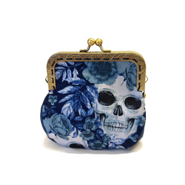 Porte-monnaie tête de mort et fleurs - Trois couleurs disponibles - Image 8