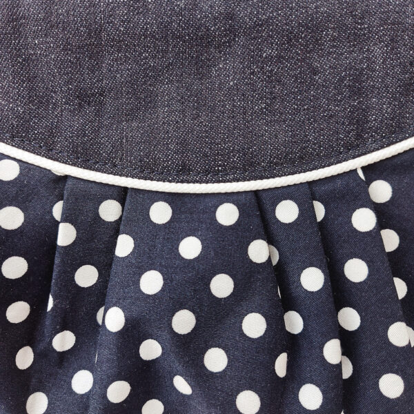 Sac bandoulière pois blanc - Sac de taille avec ou sans noeud - Image 6