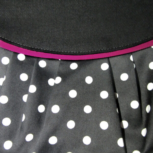 Mini sac bandoulière noir à pois blanc - Sac de taille ajustable - Image 8