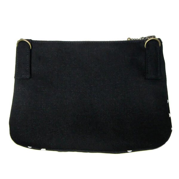 Mini sac bandoulière noir à pois blanc - Sac de taille ajustable - Image 14