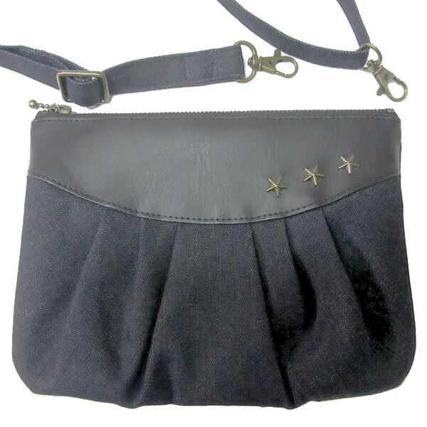 Sac de taille en jeans et cuirette - Bandoulière ajustable - Image 4