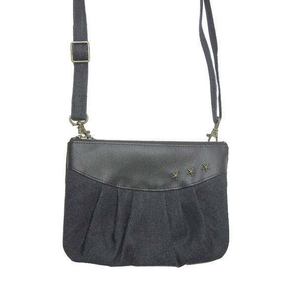 Sac de taille en jeans et cuirette - Bandoulière ajustable - Image 2