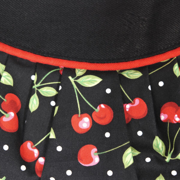 Sac de taille motif cerise et pois - Sac à main bandoulière ajustable - Image 4