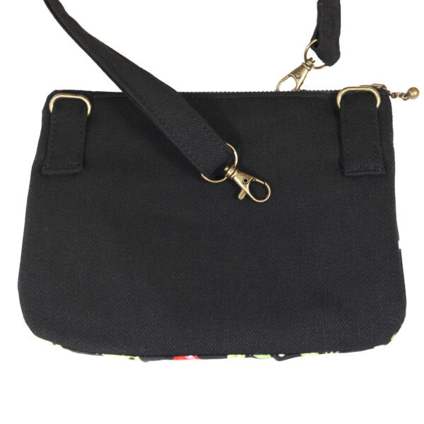 Sac de taille motif cerise et pois - Sac à main bandoulière ajustable - Image 6