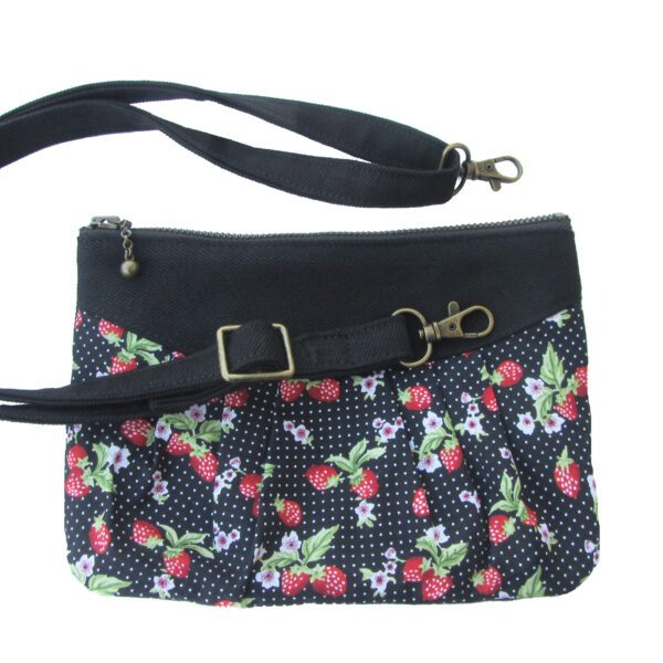Sac de taille motif fraises - Sac à main bandoulière ajustable - Image 4