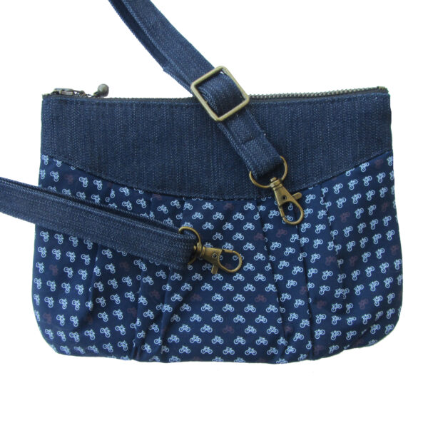Sac de taille en denim - Sac bandoulière ajustable motif vélo - Image 5