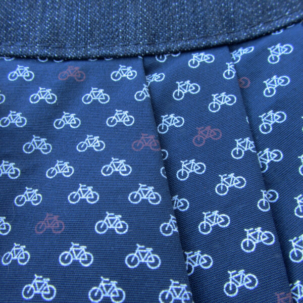 Sac de taille en denim - Sac bandoulière ajustable motif vélo - Image 6
