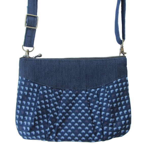 Sac de taille en denim - Sac bandoulière ajustable motif vélo - Image 3