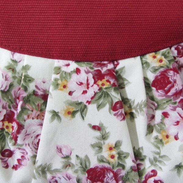 Petit sac bandoulière rouge - Sac de taille ajustable fleuris - Image 5