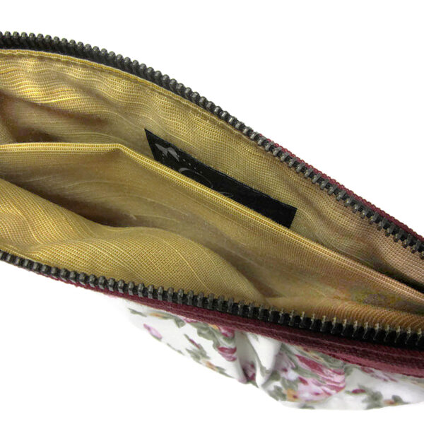 Petit sac bandoulière rouge - Sac de taille ajustable fleuris - Image 6