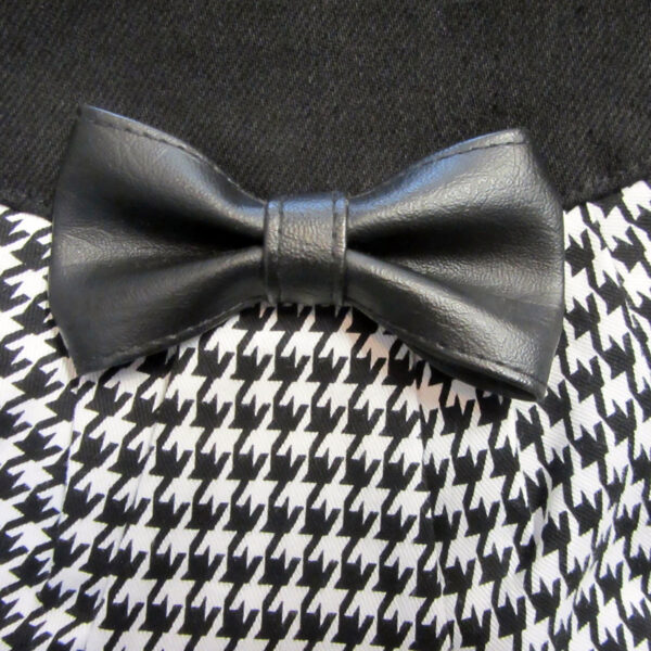 Petit sac pied de poule - Sac de taille noir avec ou sans noeud - Image 7