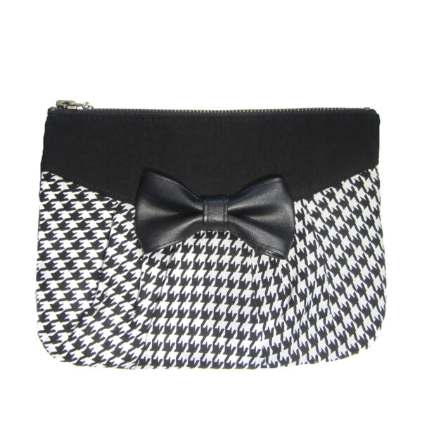 Petit sac pied de poule - Sac de taille noir avec ou sans noeud - Image 6