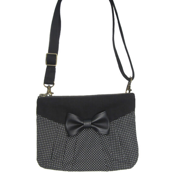 Sac de taille pois noir et blanc avec ou sans noeud - Image 2