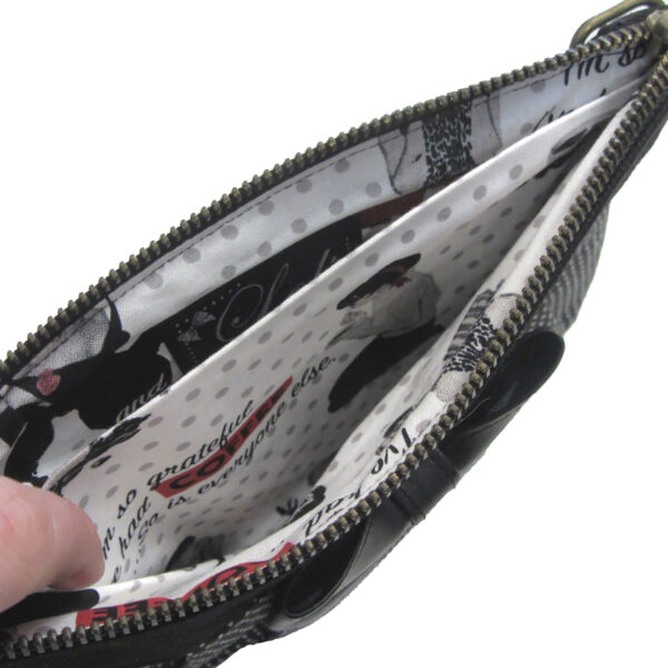 Sac de taille pois noir et blanc avec ou sans noeud - Image 6