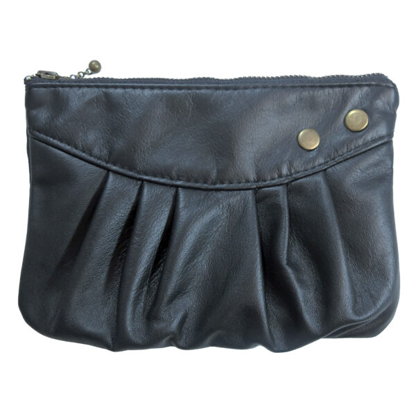 Petit sac cuir noir bandoulière détachable - Sacoche de taille - Image 5