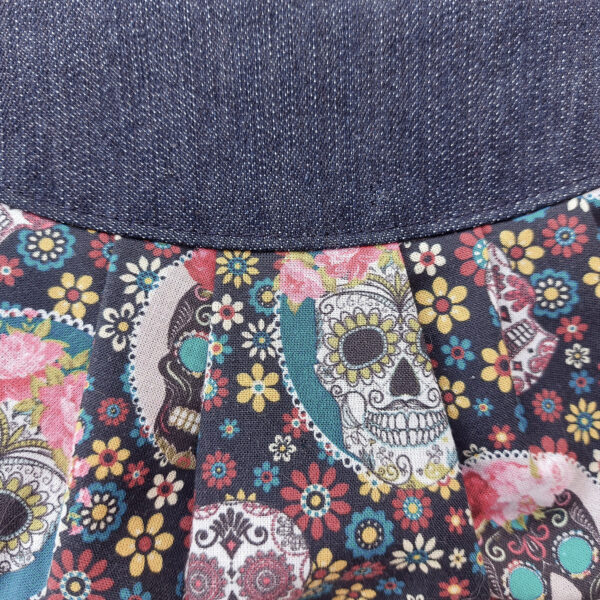 Sac de taille La muerte en denim - Sac à main ganse ajustable - Image 6