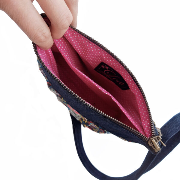 Sac de taille La muerte en denim - Sac à main ganse ajustable - Image 7